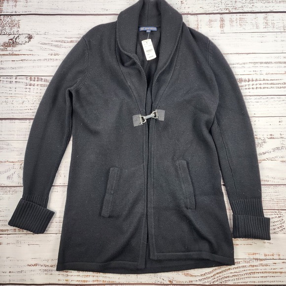 Brooks Brothers Sweaters - NWT Brooks Brothers 100% Merino Wool‎ Cardigan Sweater Jacket Black Toggle L